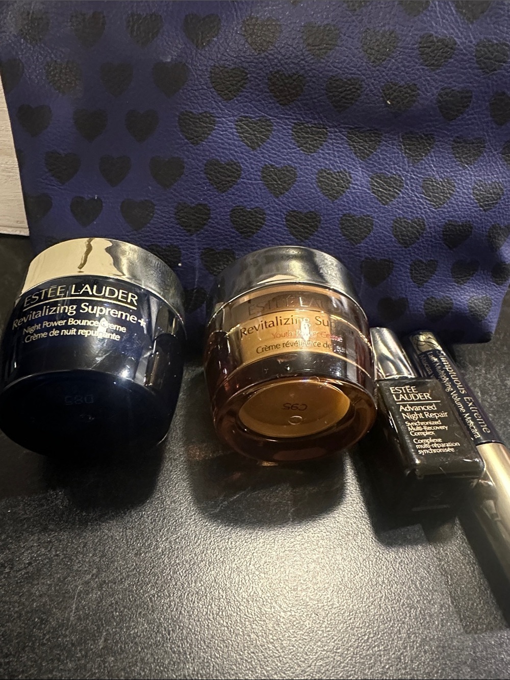 Estee Lauder Skincare Set in Navy Blue & Amber